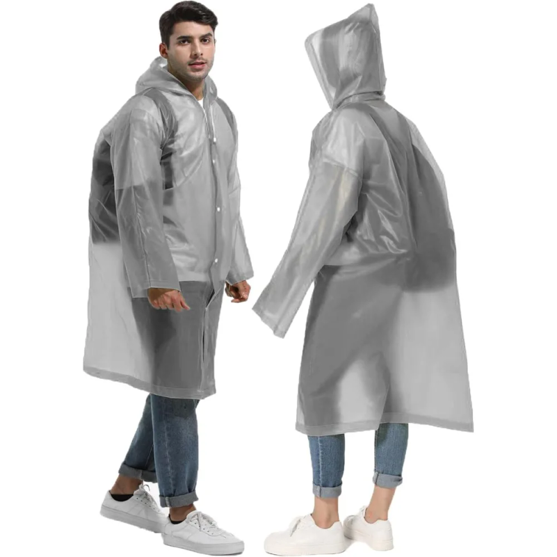 Emergency Poncho Rain - Многоразовые дождевики для взрослых, водонепроницаемые плащи-пончо,