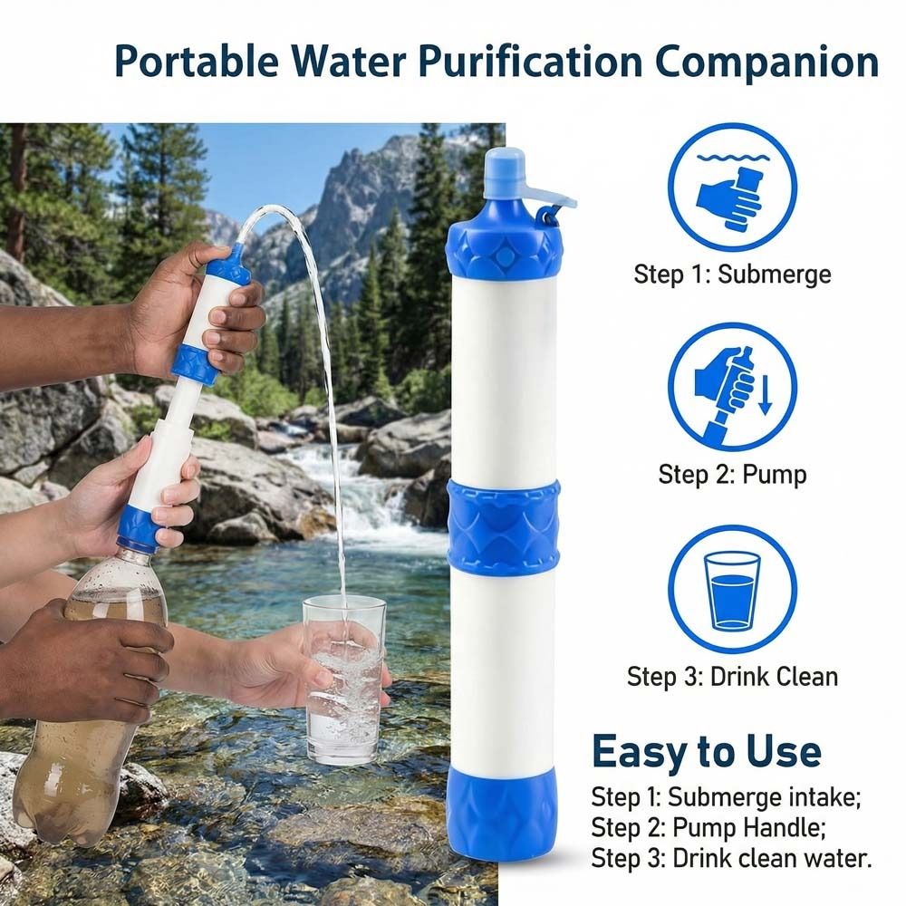 Мини-фильтр-соломинка для очис – обзор и цена Water Purification Straw